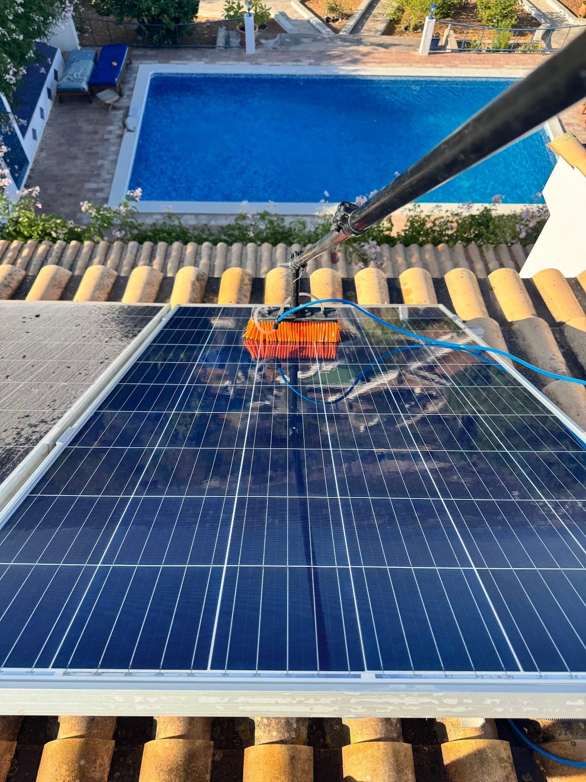 Solar panel cleaning